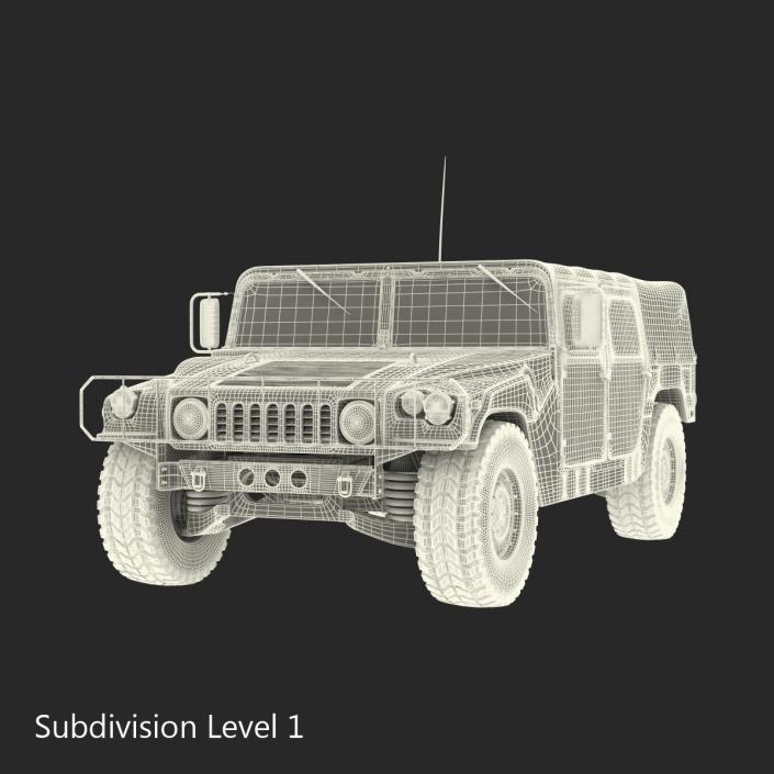 3D model Troop Carrier HMMWV m1035 Camo