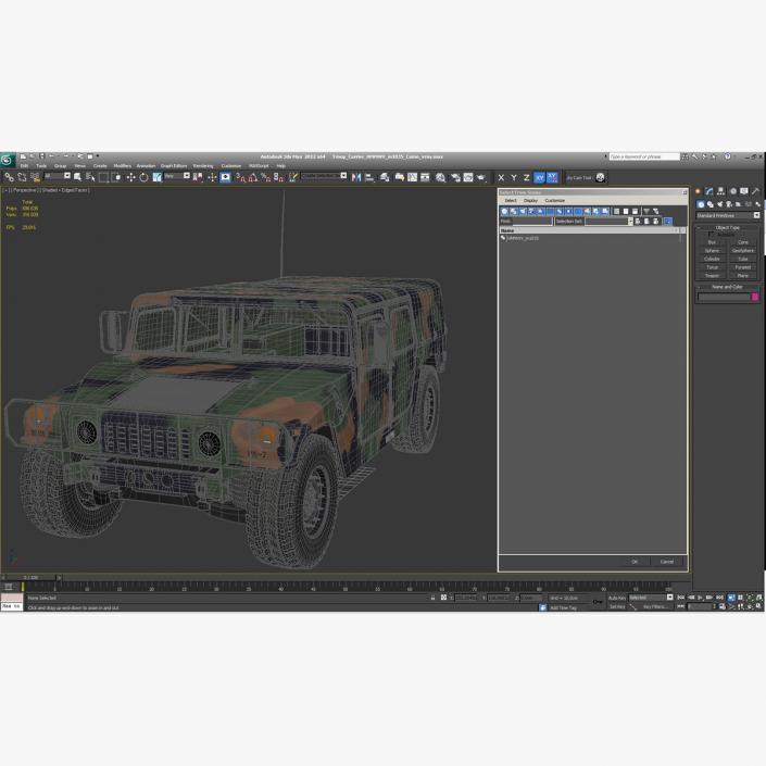 3D model Troop Carrier HMMWV m1035 Camo