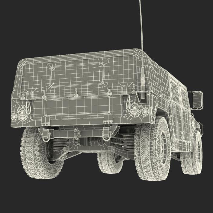 3D model Troop Carrier HMMWV m1035 Camo