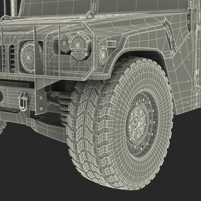 3D model Troop Carrier HMMWV m1035 Camo