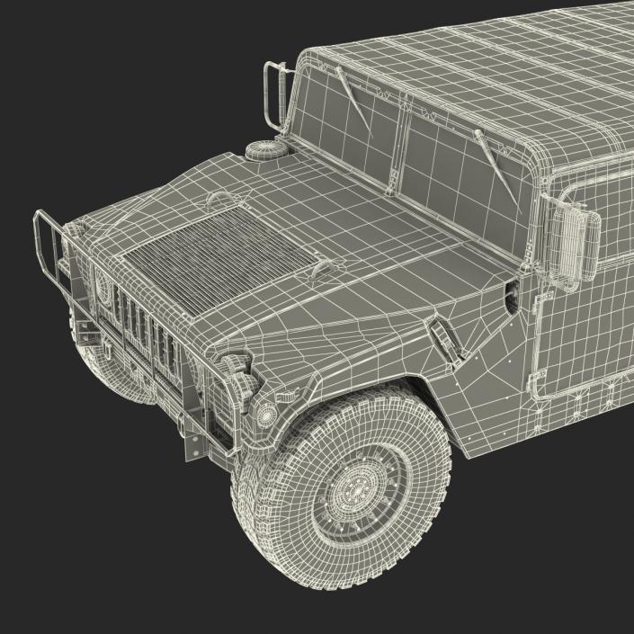 3D model Troop Carrier HMMWV m1035 Camo