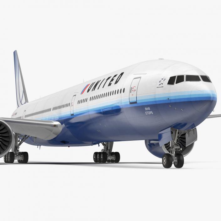 Boeing 777 8x United Airlines 3D model