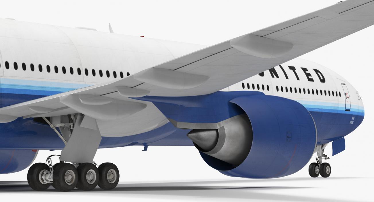 Boeing 777 8x United Airlines 3D model