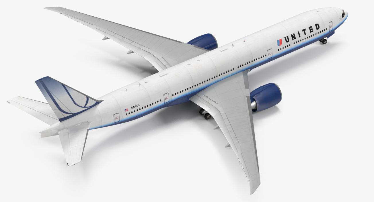 Boeing 777 8x United Airlines 3D model