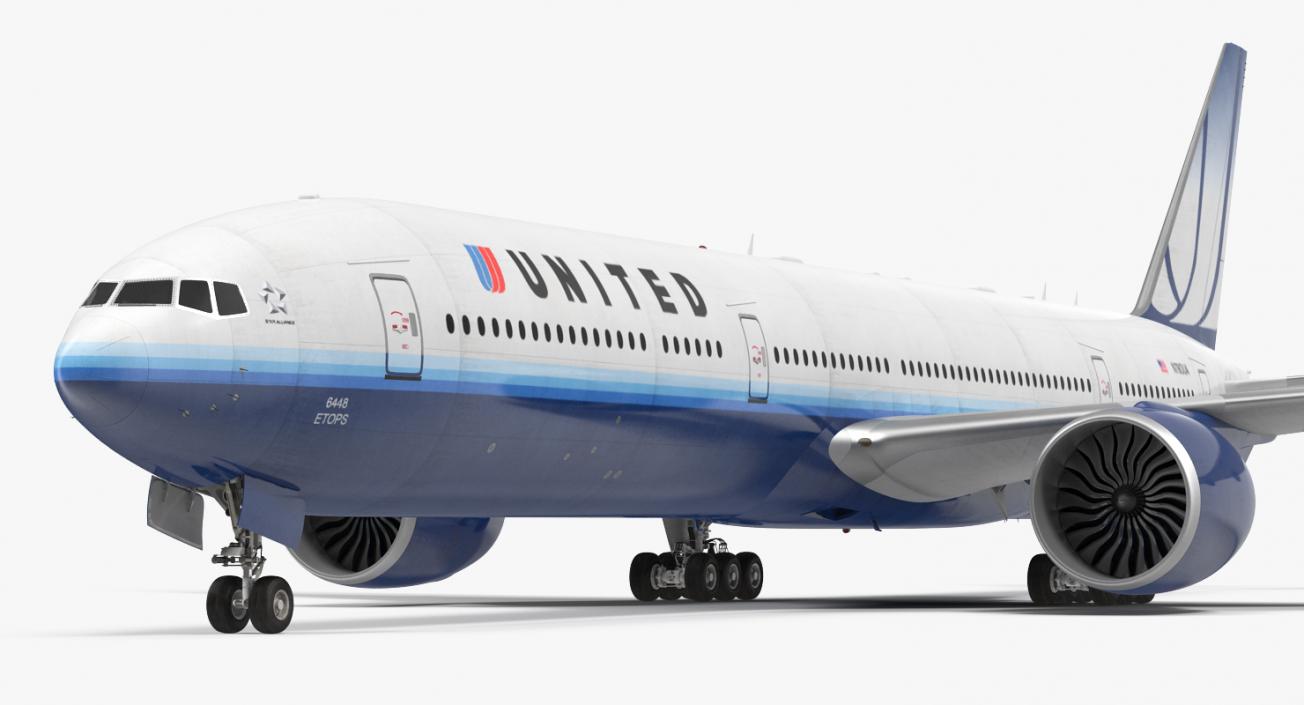 Boeing 777 8x United Airlines 3D model