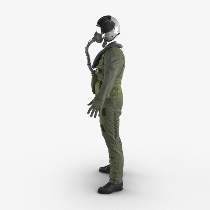 US Military Jet Fighter Pilot Uniform 3D