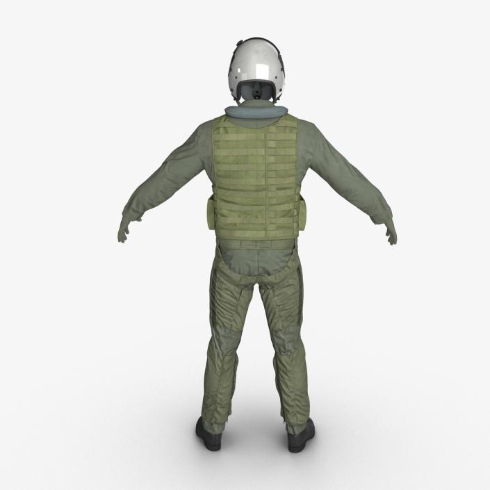 US Military Jet Fighter Pilot Uniform 3D