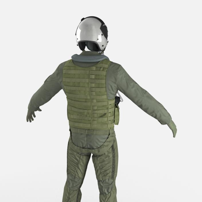 US Military Jet Fighter Pilot Uniform 3D