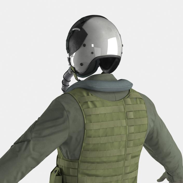 US Military Jet Fighter Pilot Uniform 3D