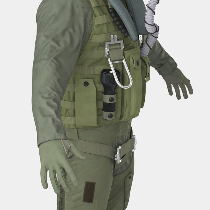 US Military Jet Fighter Pilot Uniform 3D