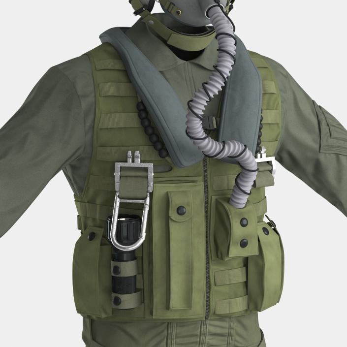 US Military Jet Fighter Pilot Uniform 3D