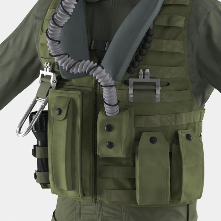 US Military Jet Fighter Pilot Uniform 3D