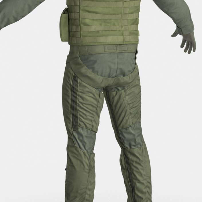 US Military Jet Fighter Pilot Uniform 3D