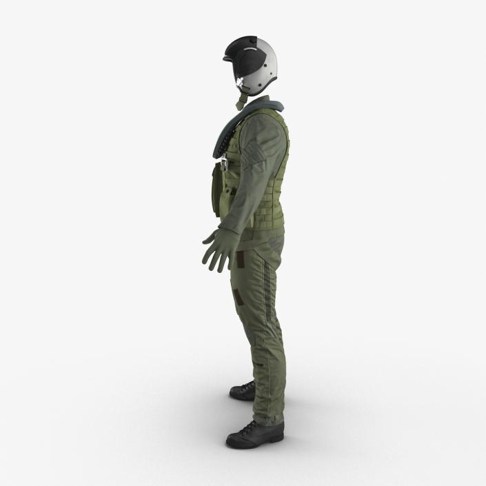 US Military Jet Fighter Pilot Uniform 2 3D model