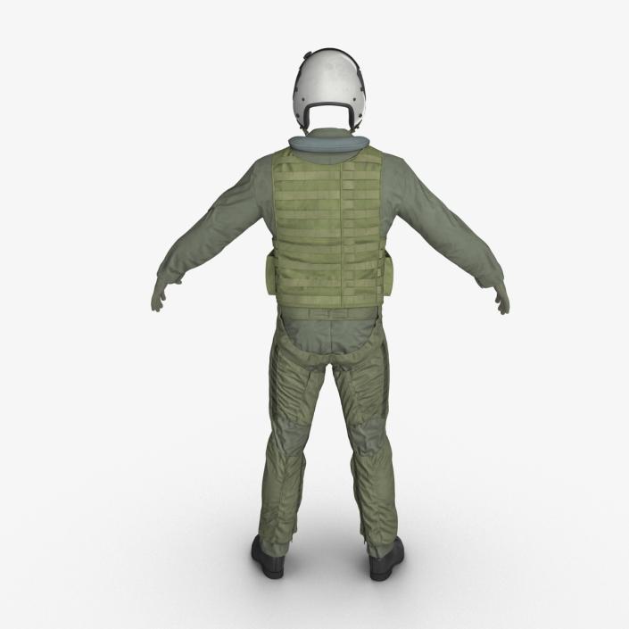 US Military Jet Fighter Pilot Uniform 2 3D model