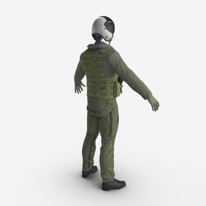 US Military Jet Fighter Pilot Uniform 2 3D model