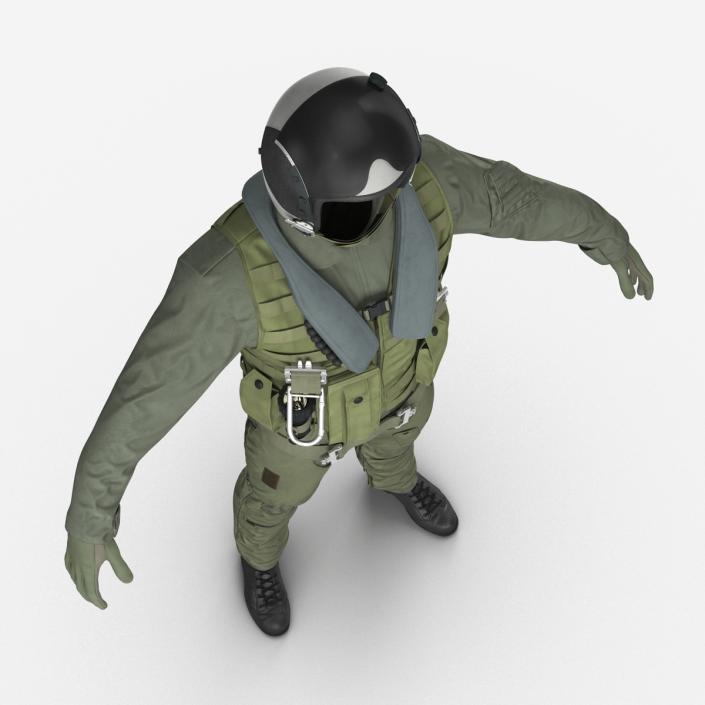 US Military Jet Fighter Pilot Uniform 2 3D model