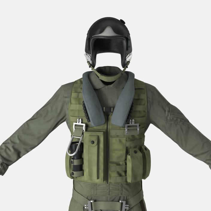 US Military Jet Fighter Pilot Uniform 2 3D model