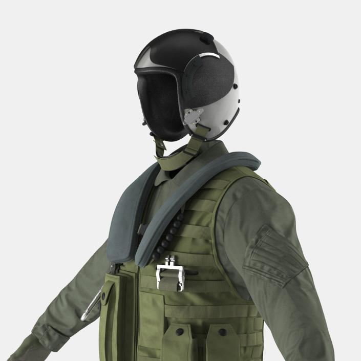 US Military Jet Fighter Pilot Uniform 2 3D model