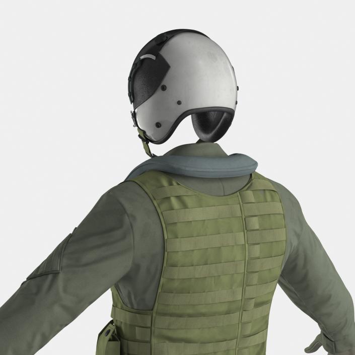 US Military Jet Fighter Pilot Uniform 2 3D model