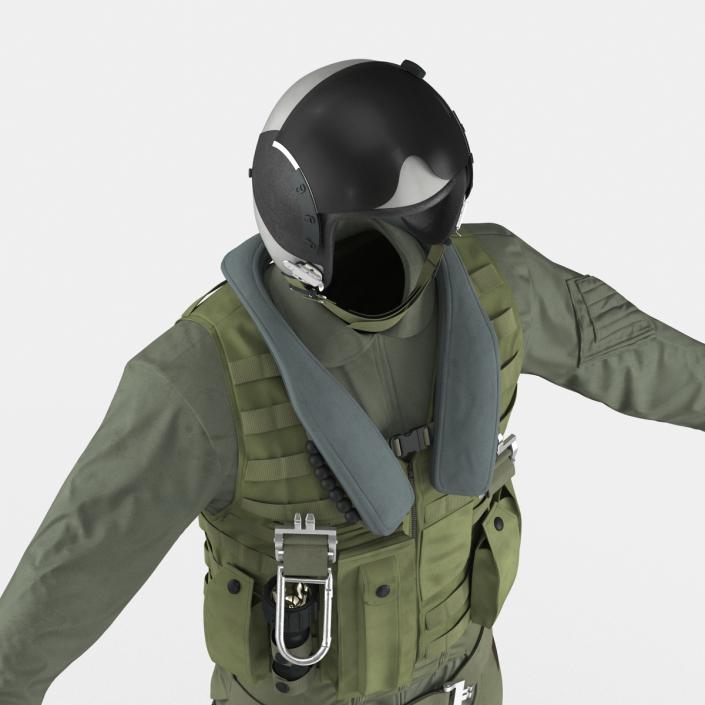 US Military Jet Fighter Pilot Uniform 2 3D model