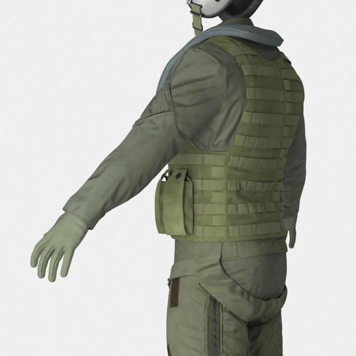 US Military Jet Fighter Pilot Uniform 2 3D model