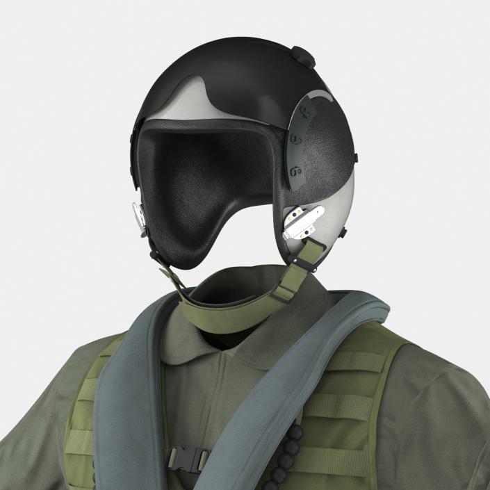 US Military Jet Fighter Pilot Uniform 2 3D model