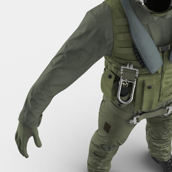 US Military Jet Fighter Pilot Uniform 2 3D model