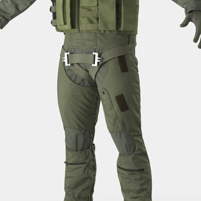 US Military Jet Fighter Pilot Uniform 2 3D model