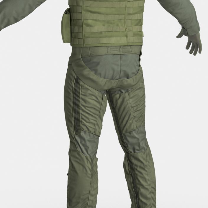 US Military Jet Fighter Pilot Uniform 2 3D model