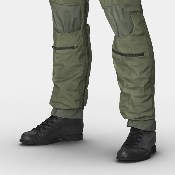 US Military Jet Fighter Pilot Uniform 2 3D model