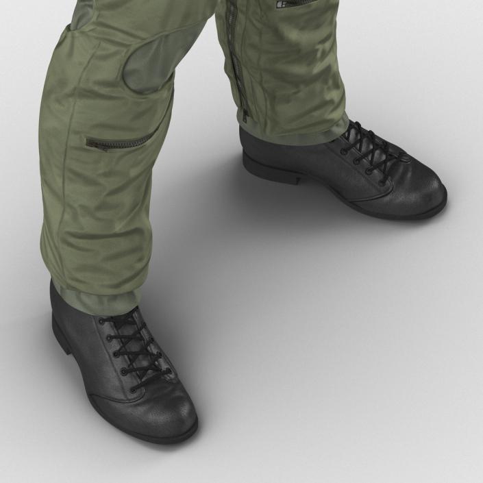 US Military Jet Fighter Pilot Uniform 2 3D model