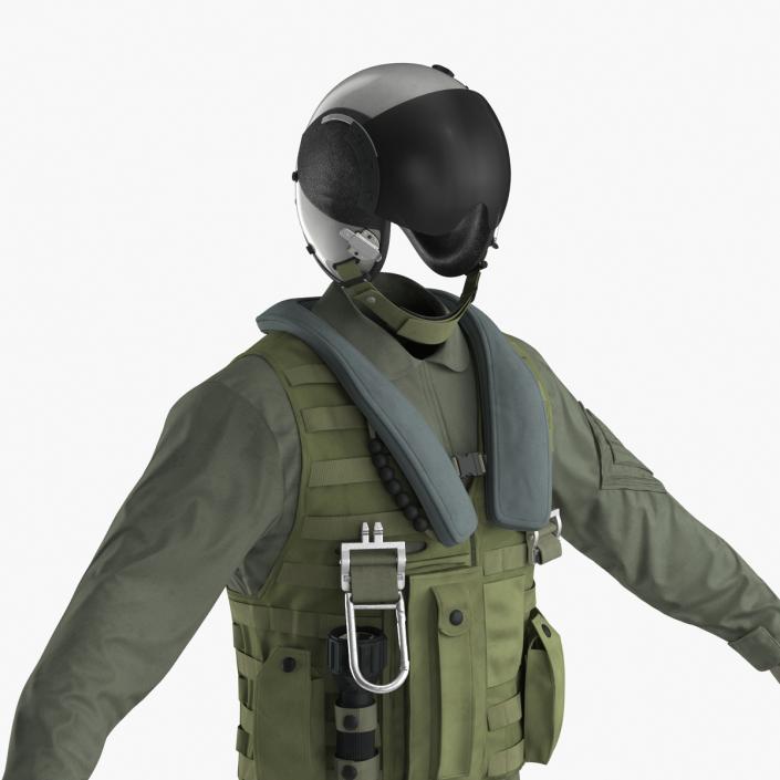 US Military Jet Fighter Pilot Uniform 2 3D model