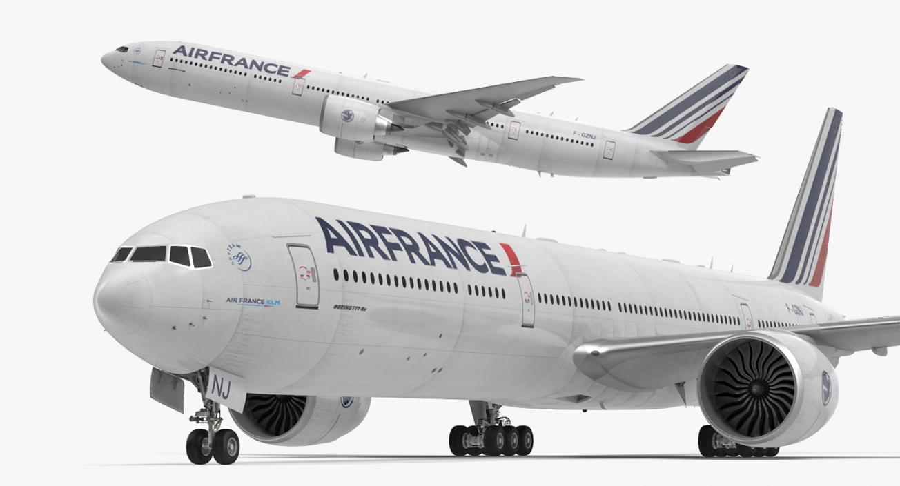 3D Boeing 777-8x Air France Rigged