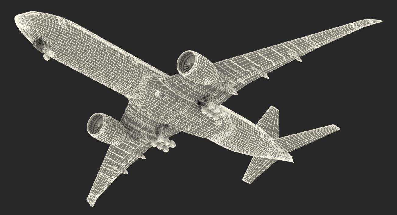 3D Boeing 777-8x British Airways Rigged