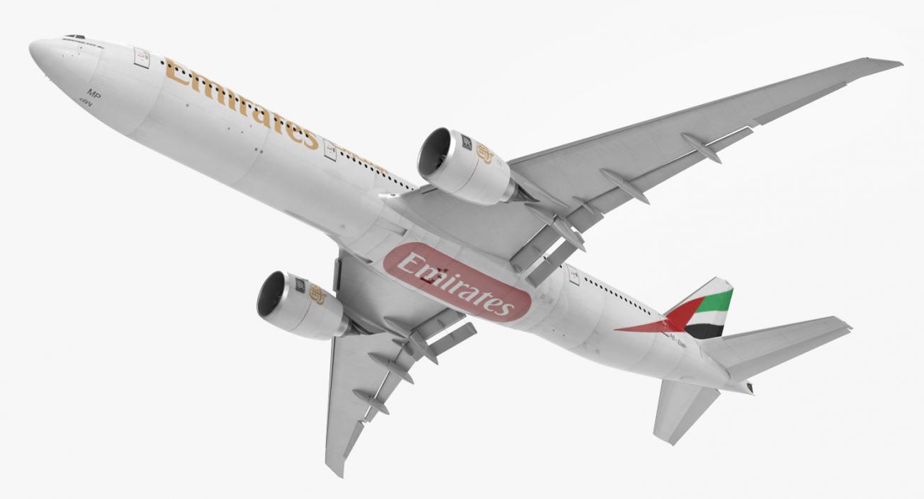 3D Boeing 777-8x Emirates Airlines Rigged model