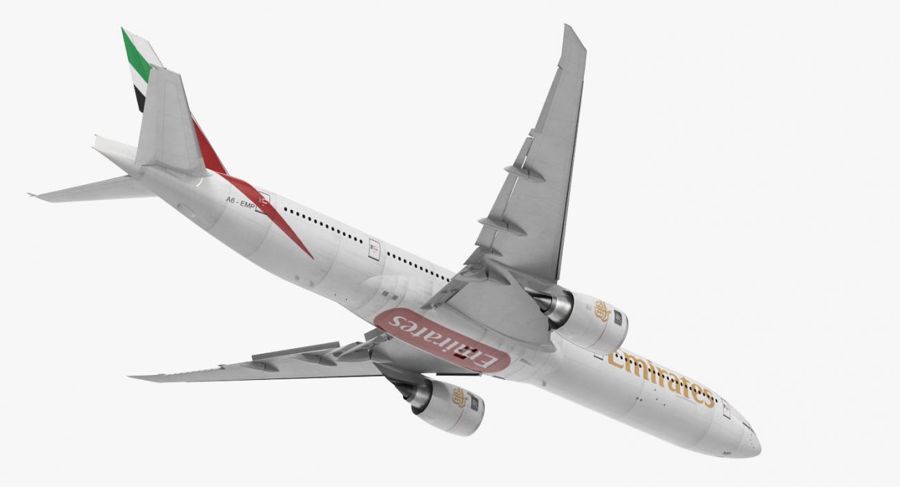 3D Boeing 777-8x Emirates Airlines Rigged model