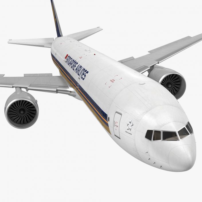 Boeing 777-8x Singapore Airlines Rigged 3D model