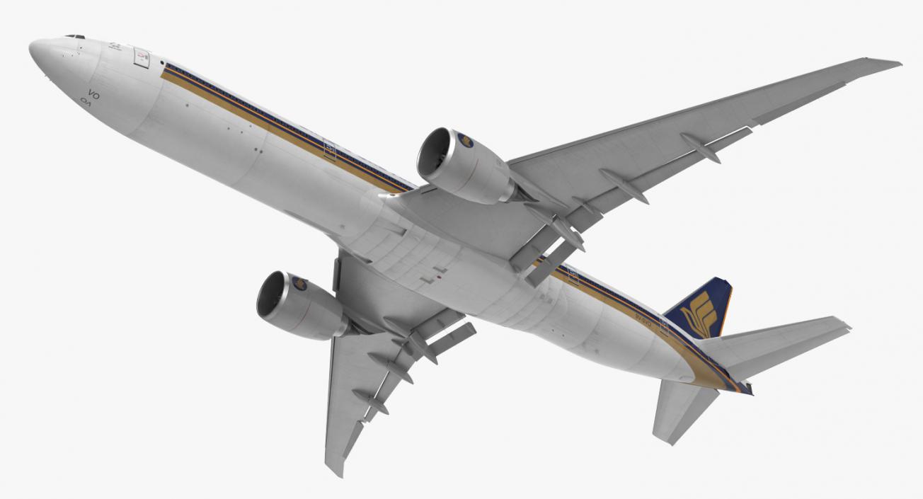 Boeing 777-8x Singapore Airlines Rigged 3D model