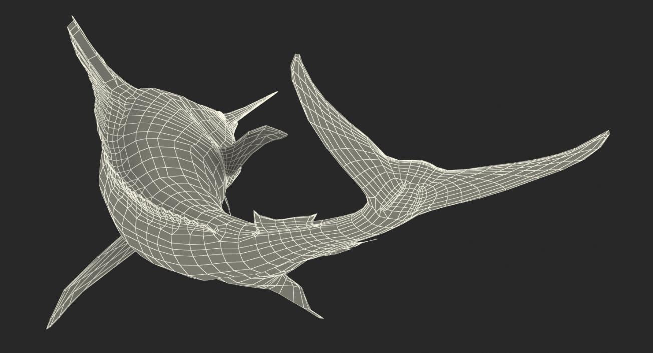 3D Blue Marlin Pose 3 model