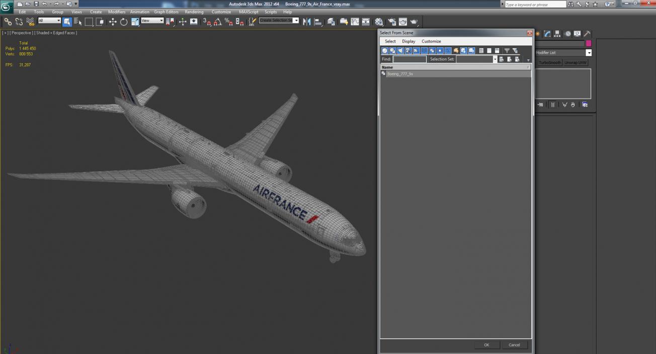 Boeing 777-9x Air France 3D model