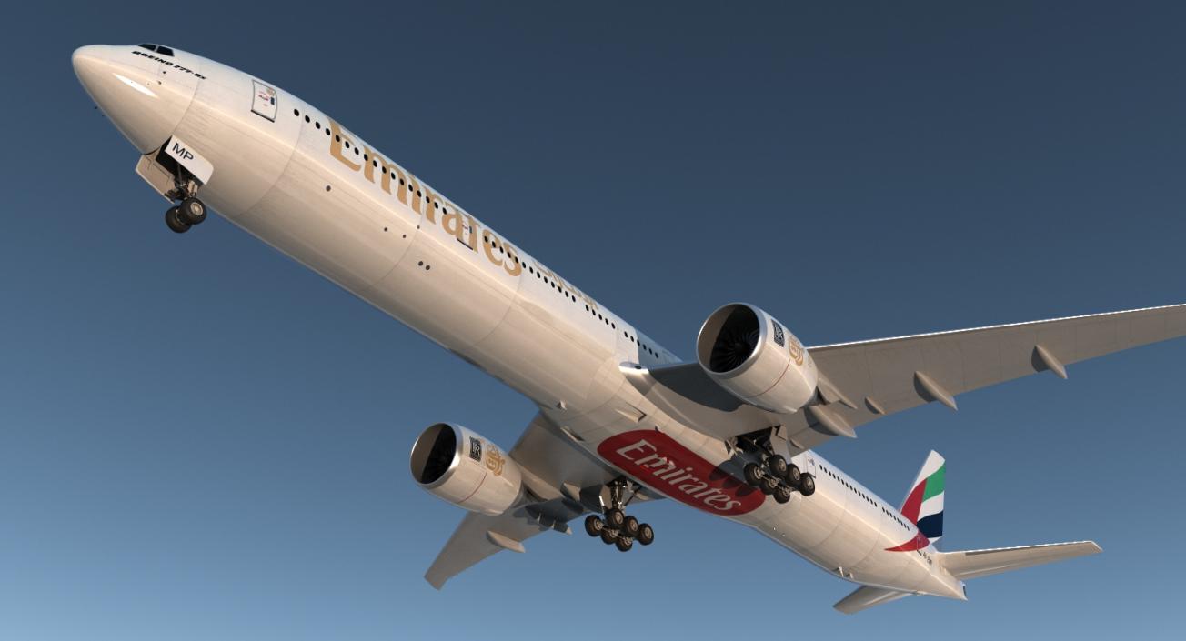 3D Boeing 777-9x Emirates Airlines