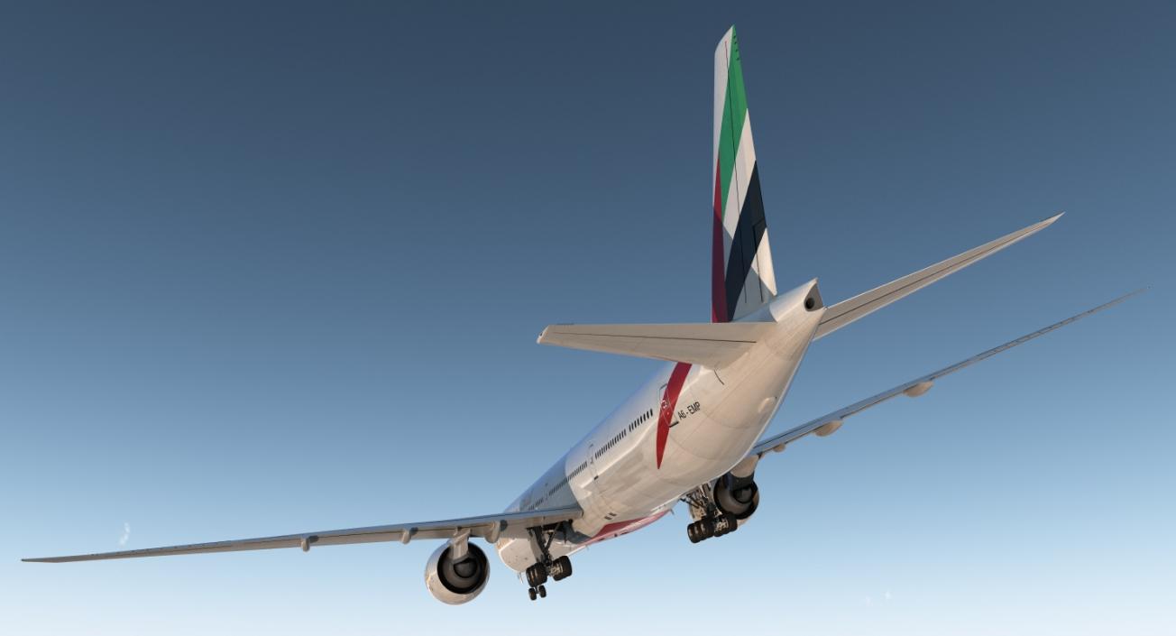 3D Boeing 777-9x Emirates Airlines