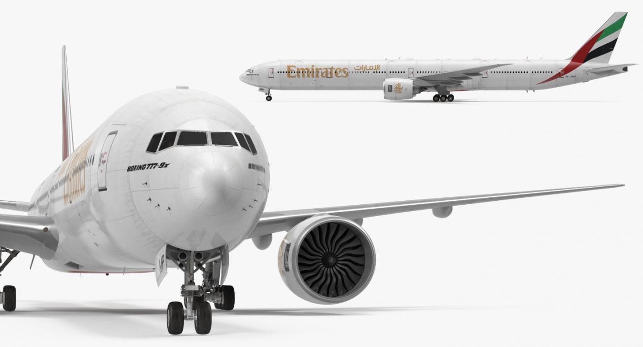 3D Boeing 777-9x Emirates Airlines