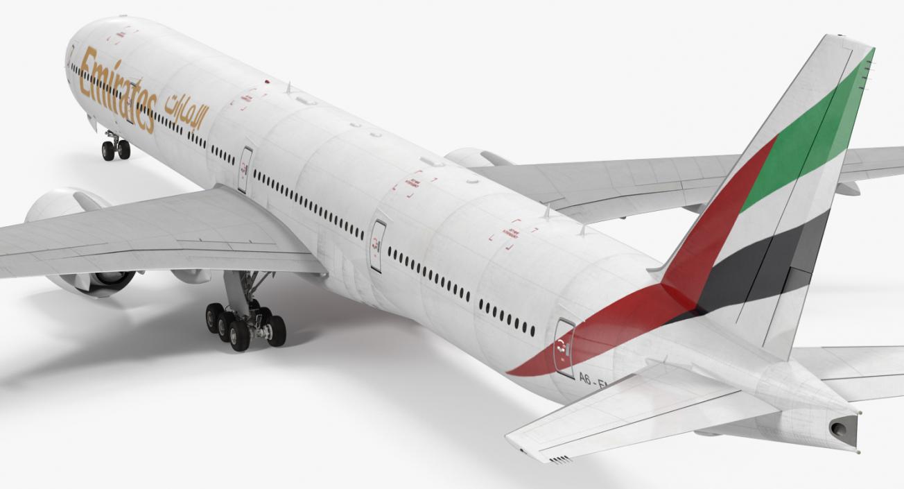 3D Boeing 777-9x Emirates Airlines