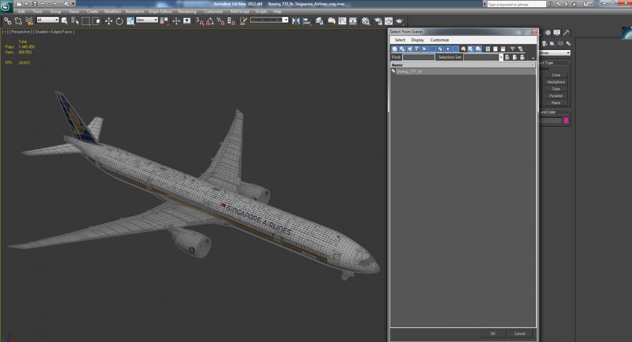 Boeing 777-9x Singapore Airlines 3D