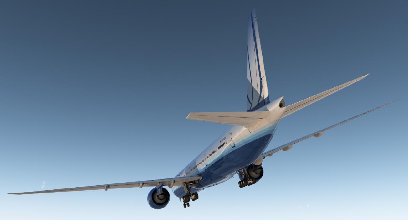 Boeing 777-9x United Airlines 3D model