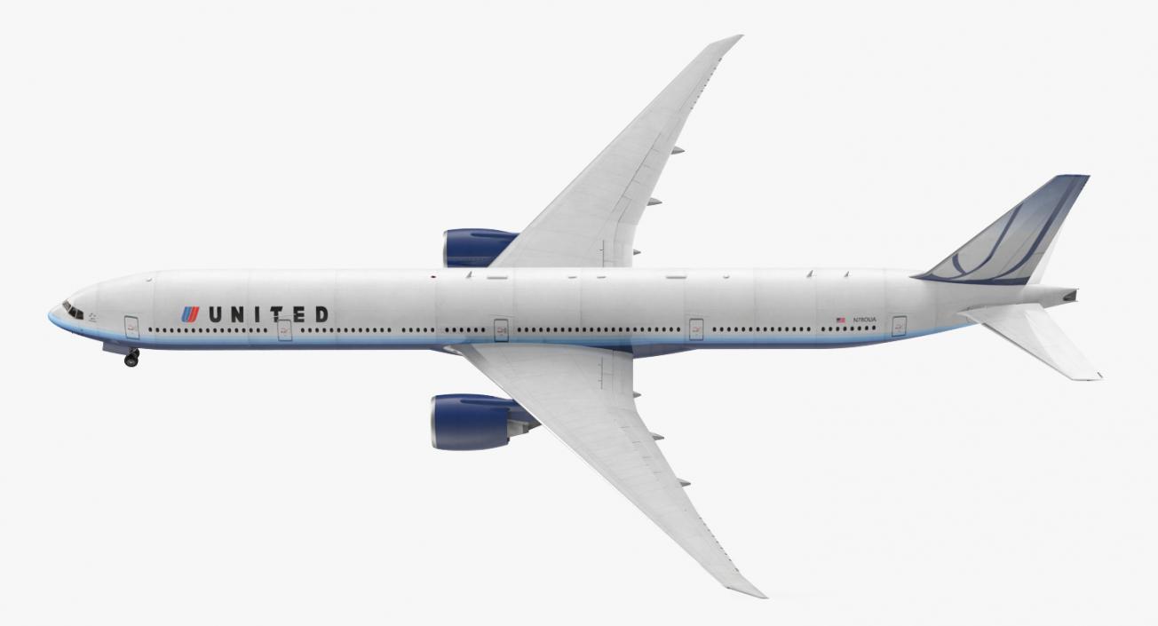 Boeing 777-9x United Airlines 3D model