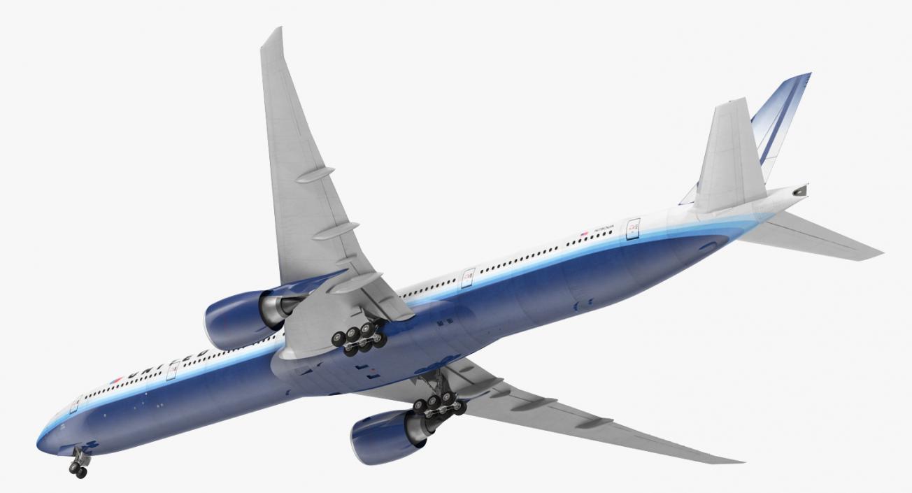 Boeing 777-9x United Airlines 3D model