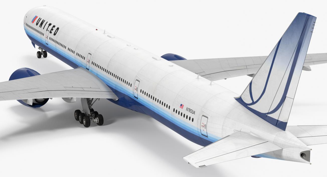 Boeing 777-9x United Airlines 3D model